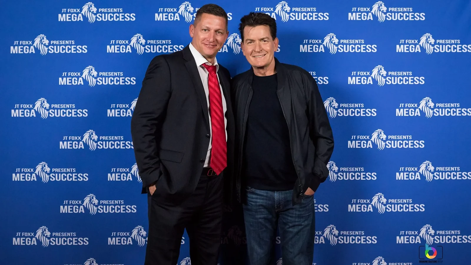 Alexander Erber with Charlie Sheen at an earlier event.